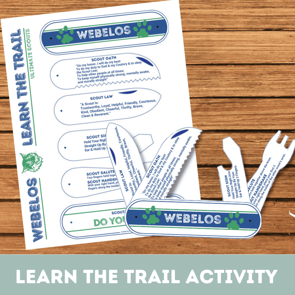 Webelos Pocketknife Printable Craft Activity
