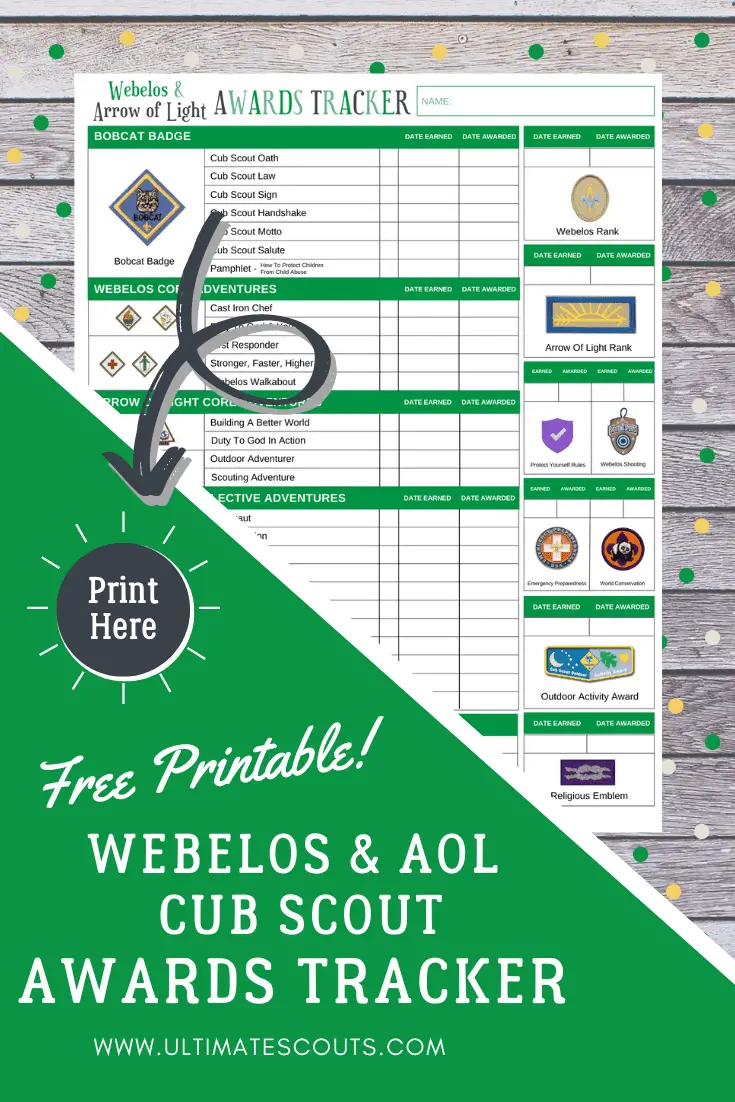 Ultimate Guide to Webelos & Arrow of Light Cub Scout Awards Checklist (Free Printable)
