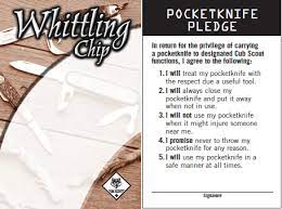 whittling chip scouts card